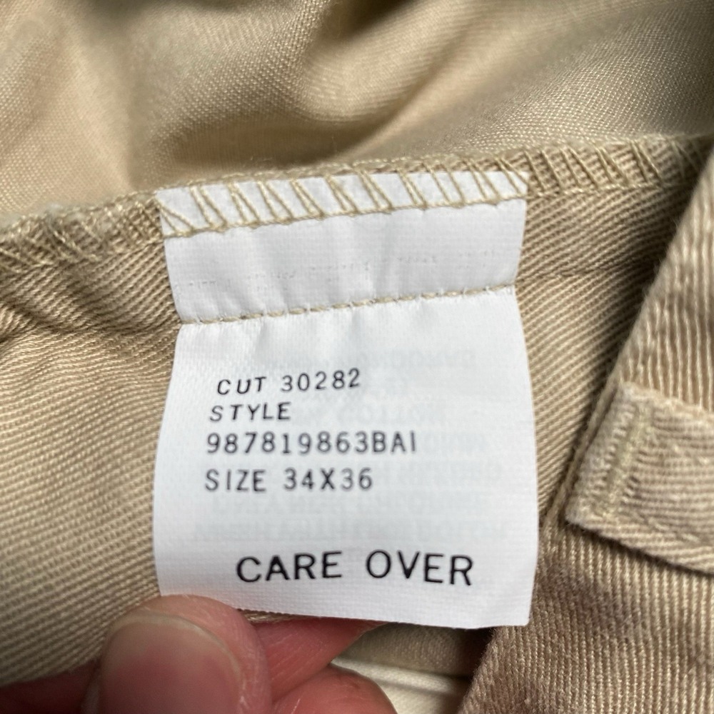 NEW 90s Polo Ralph Lauren Hammond Pants 34x36 Cuffed Mens Pleated Classic Beige - Picture 12 of 15